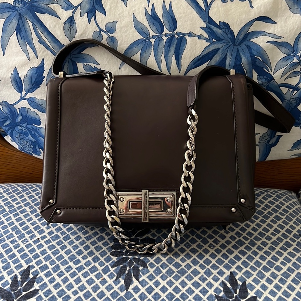 Gianvito Rossi Brown Leather Handbag